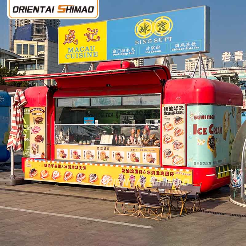 Dessertvagn Mobil kök Street Food Cart Catering Food Trailer Food Truck