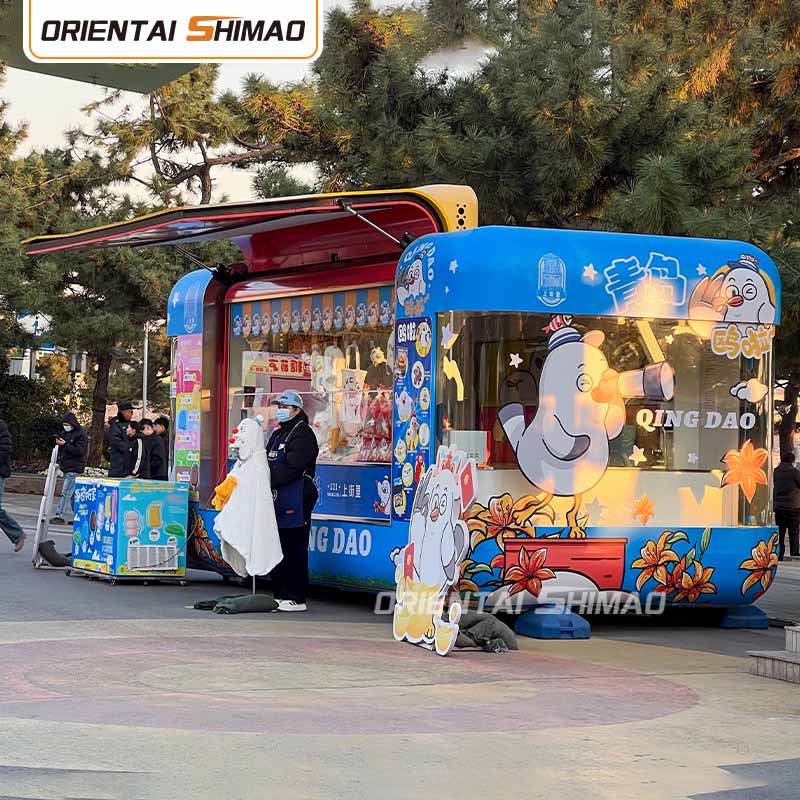 Matvagn på hjul Vikbar matvagn Catering Street Food Trailer Food Truck